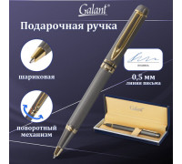 Ручка подарочная шариковая GALANT "Dark Chrome", корпус матовый хром, золотистые детали