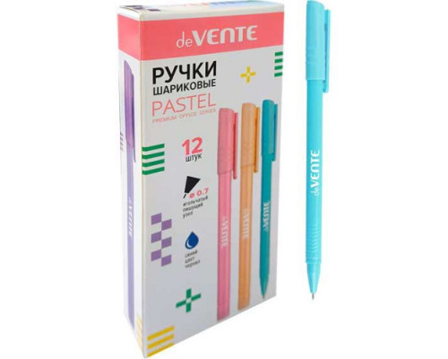 Ручка шар. deVENTE "Triolino Pastel" синяя,0,7мм