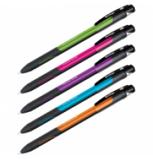 Ручка шариковая Berlingo "Color Zone stick" 0,7мм, синяя, прорезиненный корпус ассорти
