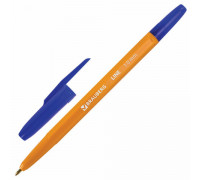Ручка шариковая BRAUBERG "ORANGE Line", СИНЯЯ, корпус оранжевый, узел 1 мм, линия письма 0,5 мм