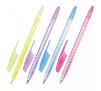 Ручка шариковая BRAUBERG "X-333" PASTEL, СИНЯЯ, корпус тонированованный ассорти, узел 0,7 мм, линия 