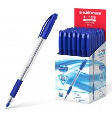 Ручка шариковая ErichKrause U-109 Classic Stick&Grip 1,0, синяя