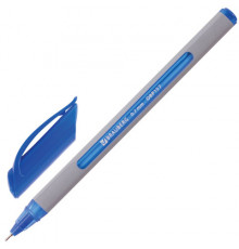 Ручка шариковая масляная BRAUBERG "Extra Glide Soft Grey", СИНЯЯ, линия письма 0,7мм