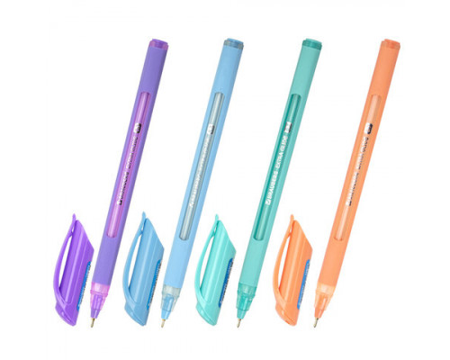 Ручка шариковая масляная BRAUBERG "Extra Glide Soft Pastel", СИНЯЯ,  0,7 мм