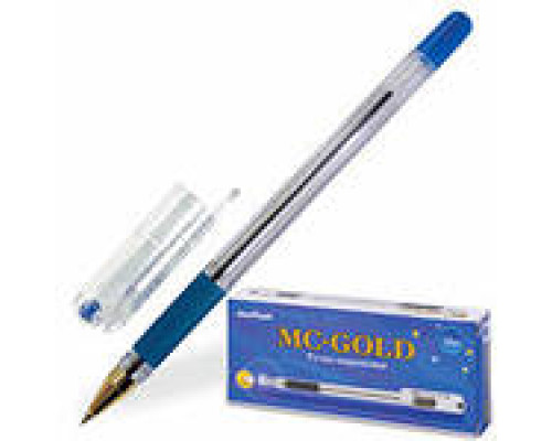 Ручка шариковая MunHwa "MC Gold" фиолетовая, 0,5мм, грип, штрих-код