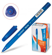 Ручка шариковая PAPER MATE "Inkjoy 100", СИНЯЯ, корпус тонированный синий, узел 0,7 мм