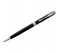 Ручка шариковая Parker "Sonnet Matte Black СT Slim" черная, 1,0мм, поворот., подар. уп.