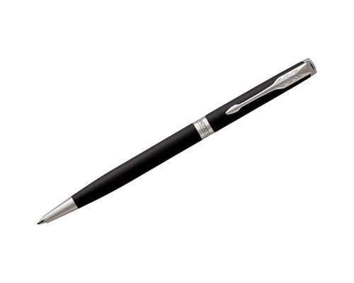 Ручка шариковая Parker "Sonnet Matte Black СT Slim" черная, 1,0мм, поворот., подар. уп.