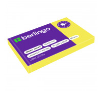 Самоклеящийся блок Berlingo "Ultra Sticky", 50*75мм, 80л, желтый неон