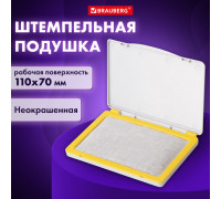 Штемпельная подушка BRAUBERG, 120х90 мм, неокрашенная