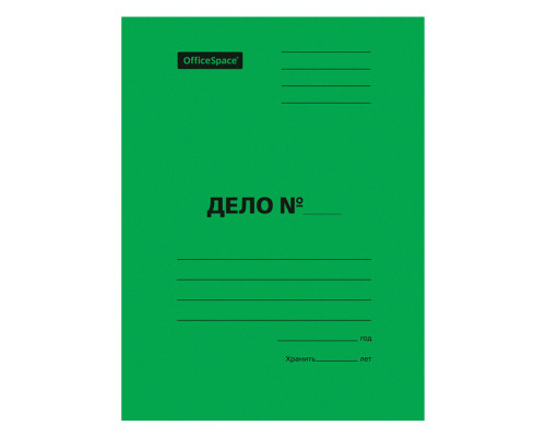 Скоросшиватель "Дело" OfficeSpace", картон 300 г/м2 зелёный