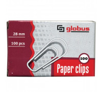 Скрепки GLOBUS 28мм 100 шт