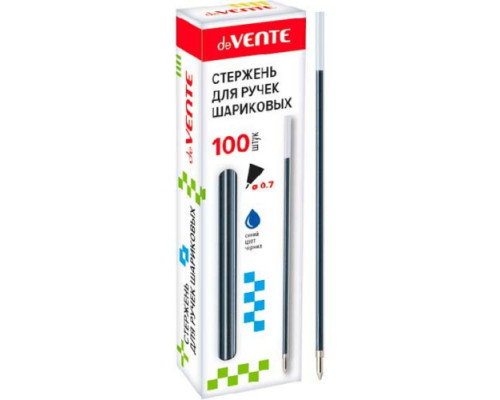 Стержень deVENTE д/шар. ручек 0,7мм, 142мм, синий