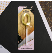 Свеча для торта, цифра «0», 11.5×2.3 см