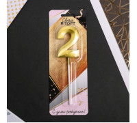 Свеча для торта, цифра «2», 11.5×2.3 см