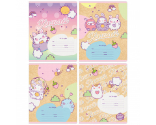 Тетрадь 12л., клетка BG "Kawaii", ассорти