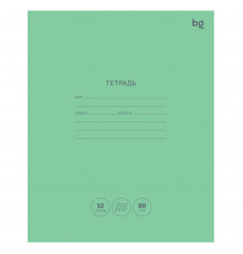 Тетрадь 12л., косая линия BG "Green colour", 80г/м2