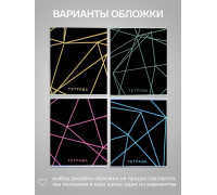 Тетрадь 96 листов в клетку, Calligrata «Неон», МИКС