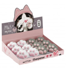 Точилка пластиковая MESHU "Little Paw", 1 отверстие