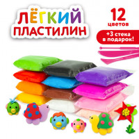 Воздушный пластилин 12цв. "KiKi"