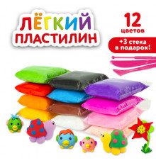 Воздушный пластилин 12цв. "KiKi"